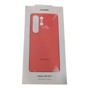 K1-S Samsung Silicone‎ Cover Case Galaxy S25 Ultra EF-PS938CREGUS - Red/Coral ⬇️